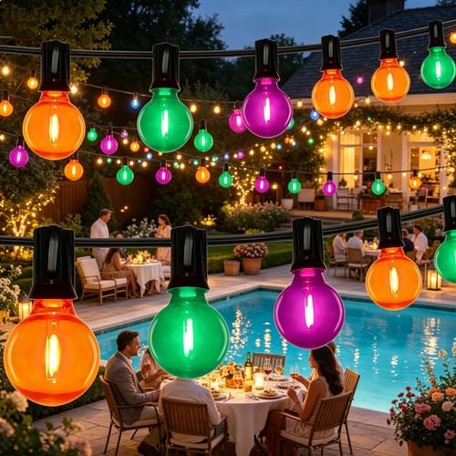 60m festoon garden lights - 60m,