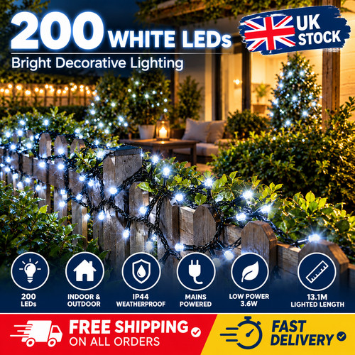 200 leds 20m warm - white, fairy