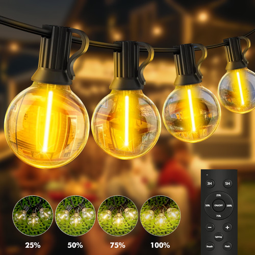Outdoor string lights mains - string,