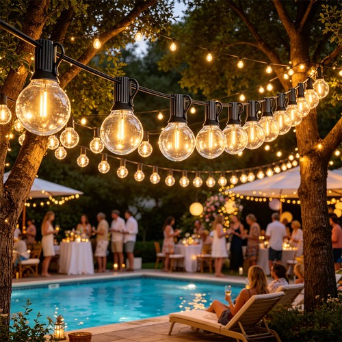 15m festoon string lights - festoon,